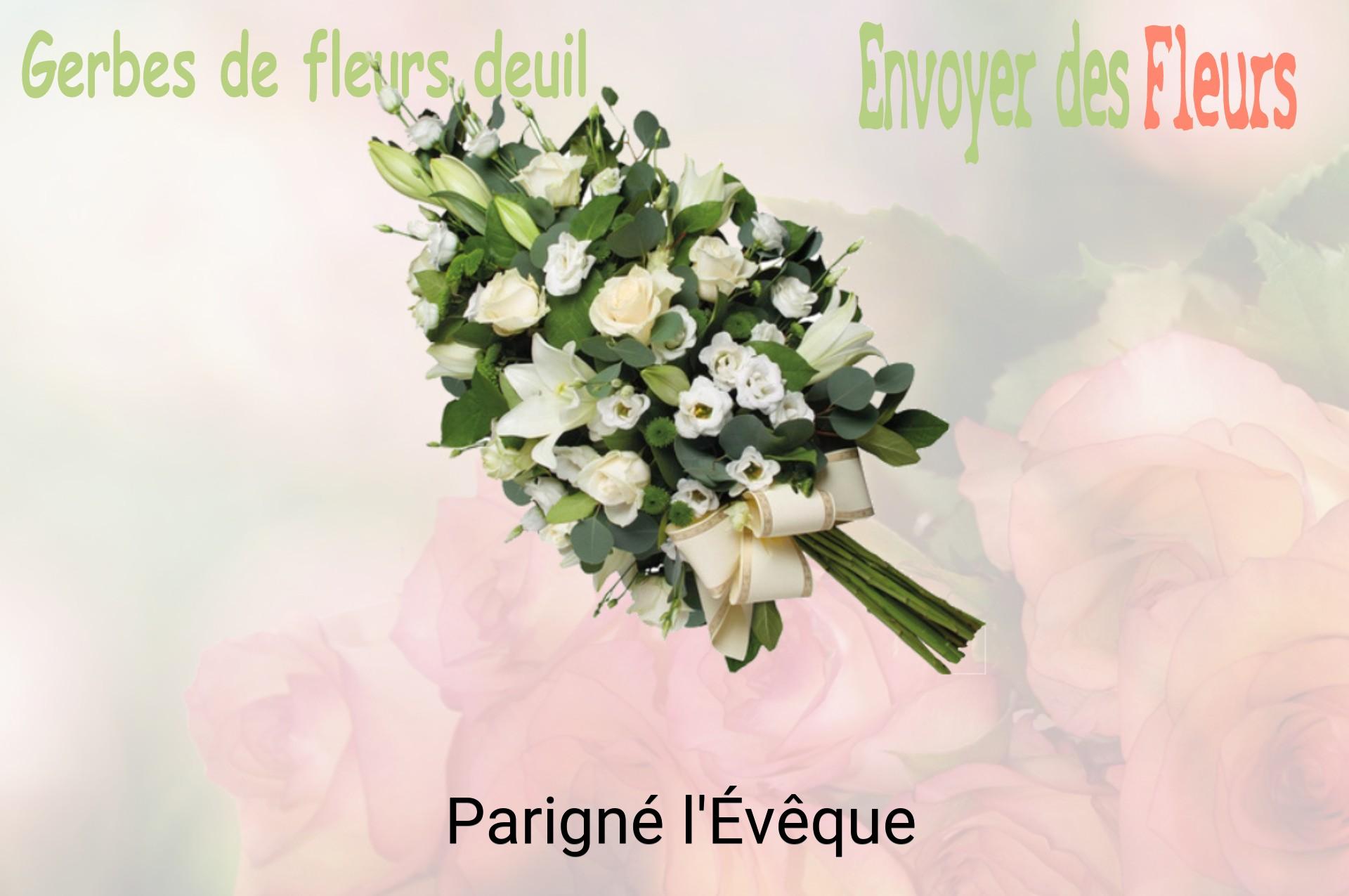 Gerbe de fleurs de deuil livrée à Parigné-l'Évêque